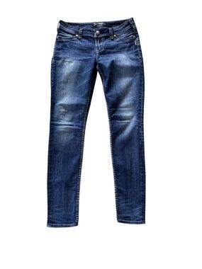 Silver Jeans Suki Mid Super Skinny Jeans Women’s 29x31 Medium Wash Stretch Denim